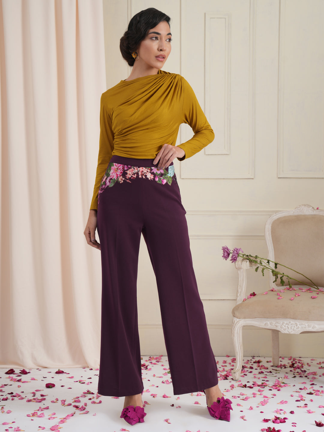 Clyde Plum Trousers