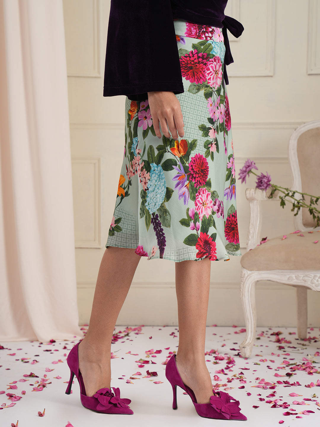 Grace Floral Funnel Skirt