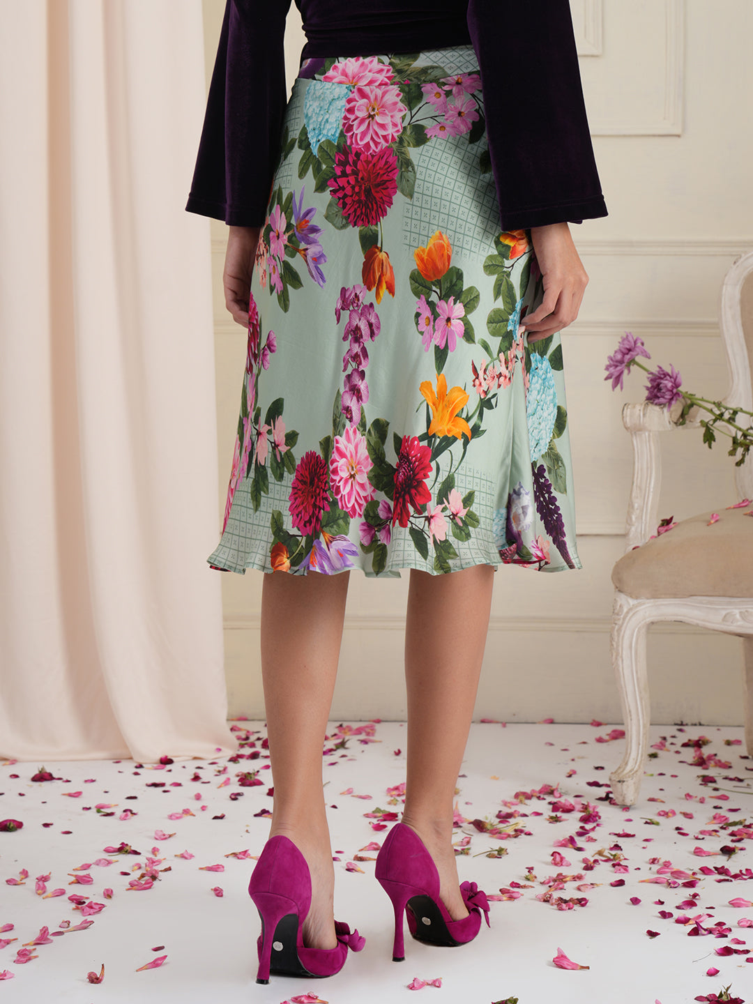 Grace Floral Funnel Skirt