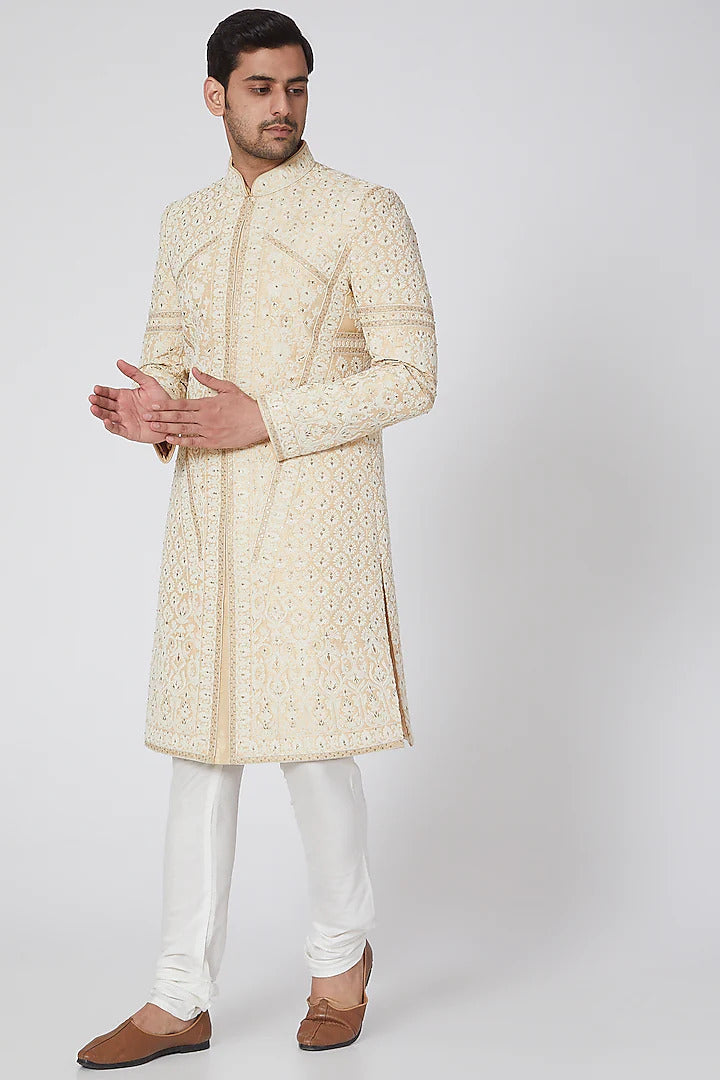 Beige Sherwani