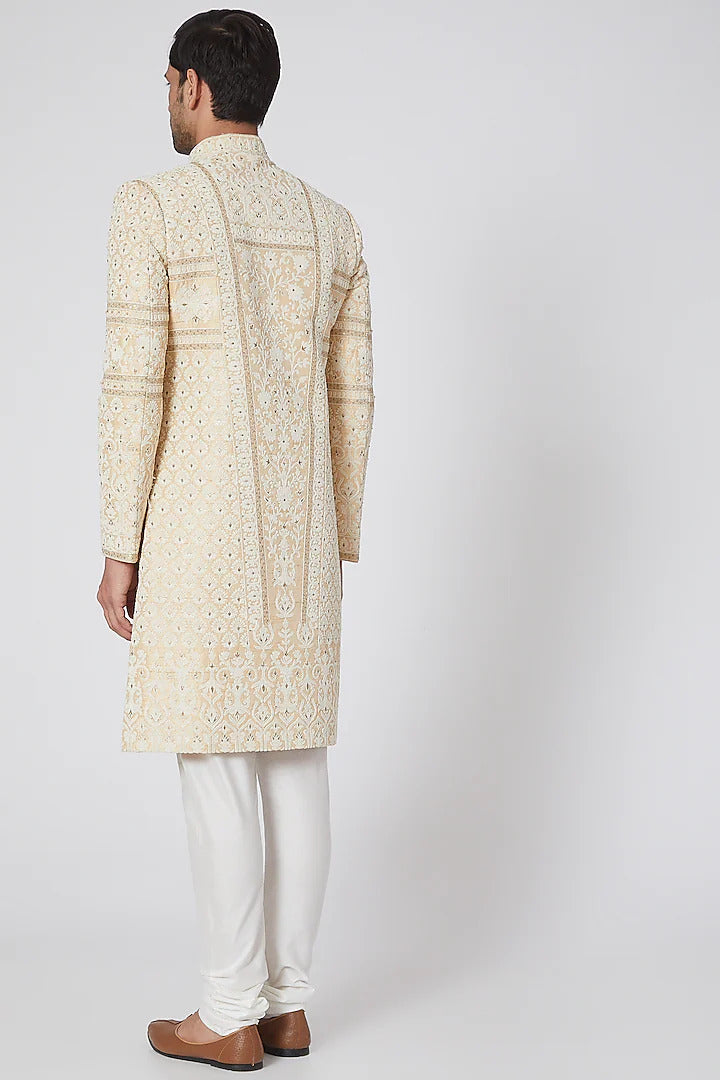 Beige Sherwani