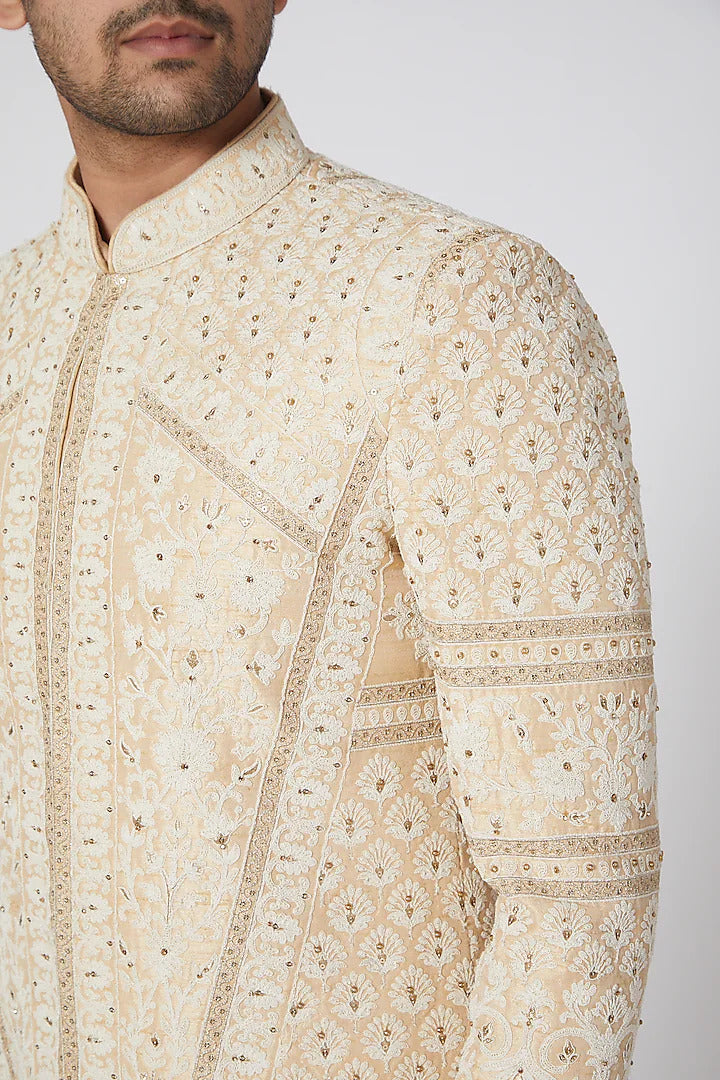 Beige Sherwani