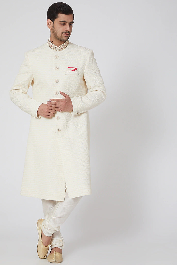 White Sherwani