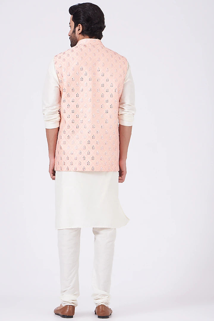 pink colour nehru jacket