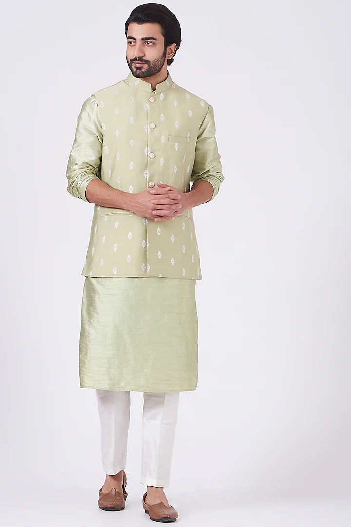 Green Nehru Jacket