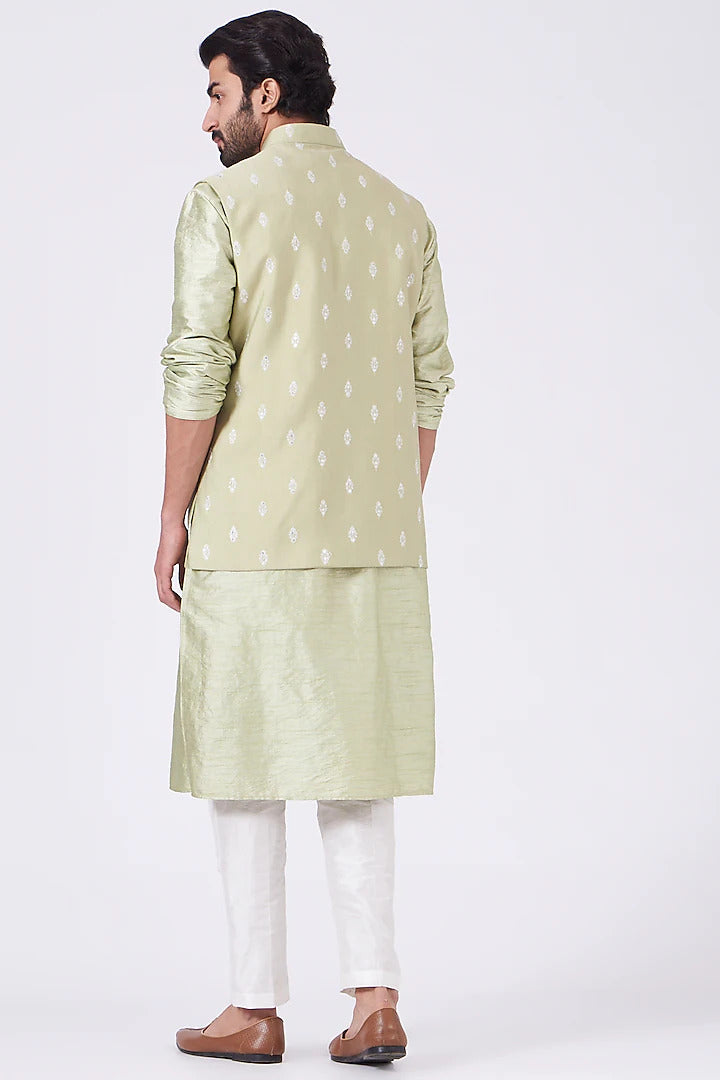 Green Nehru Jacket