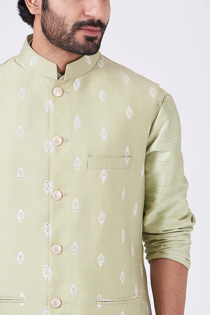 Green Nehru Jacket