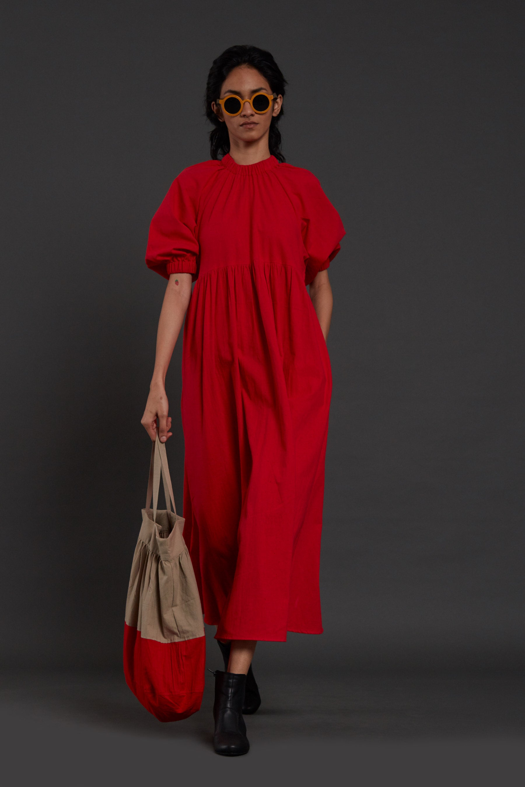 Red Raglan Dress