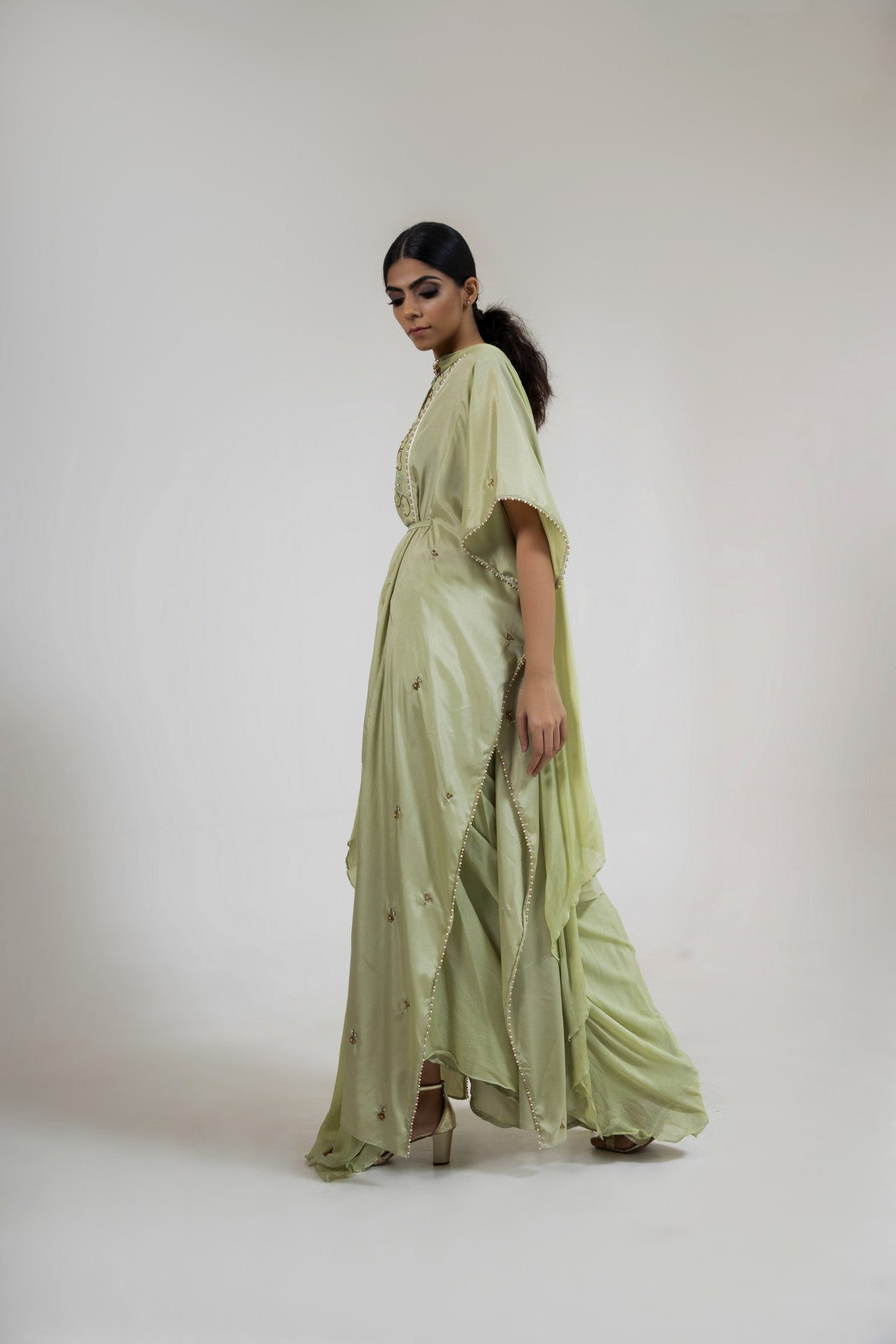 Sage Green kaftan style kurta