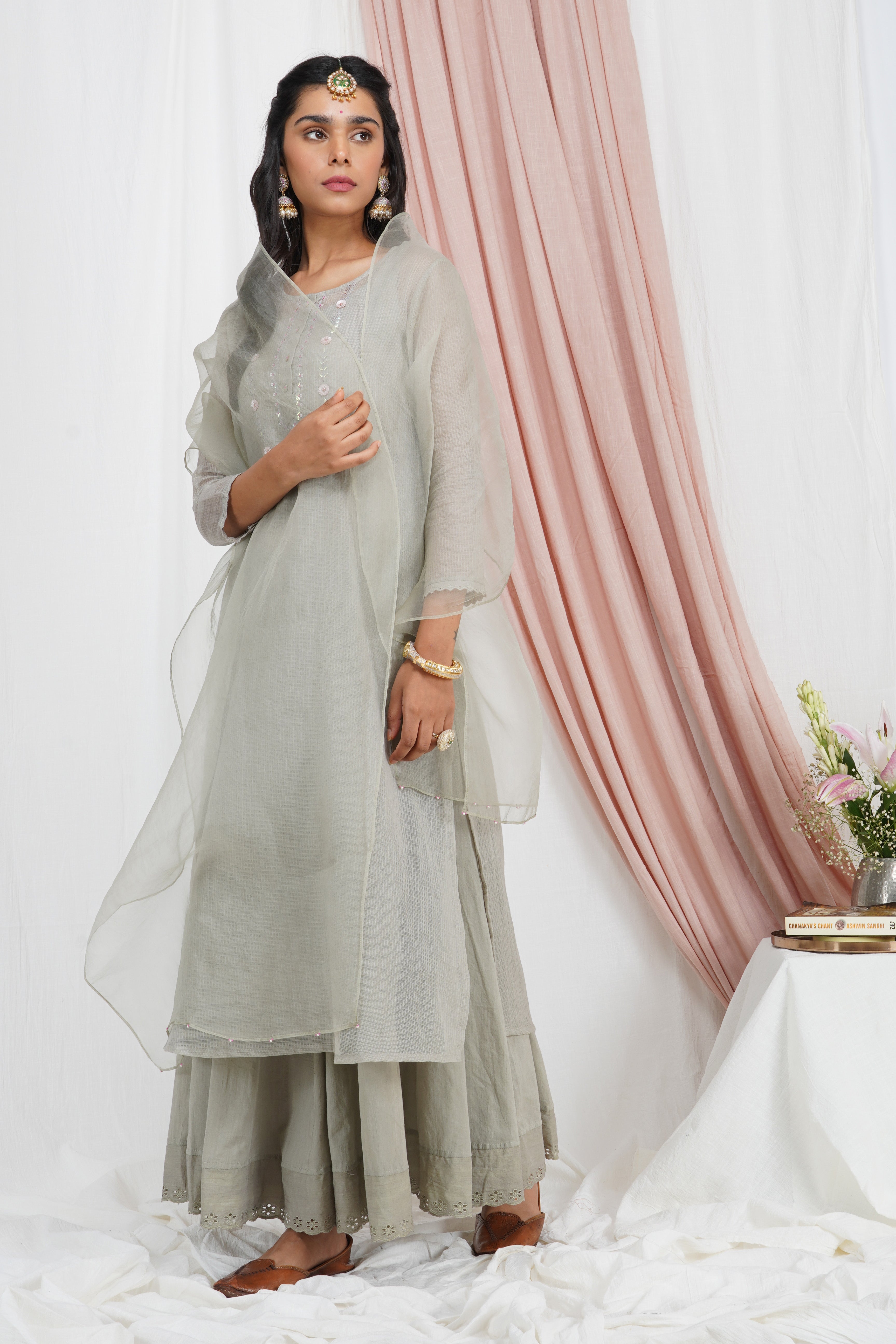 Sand Grey kurta Set