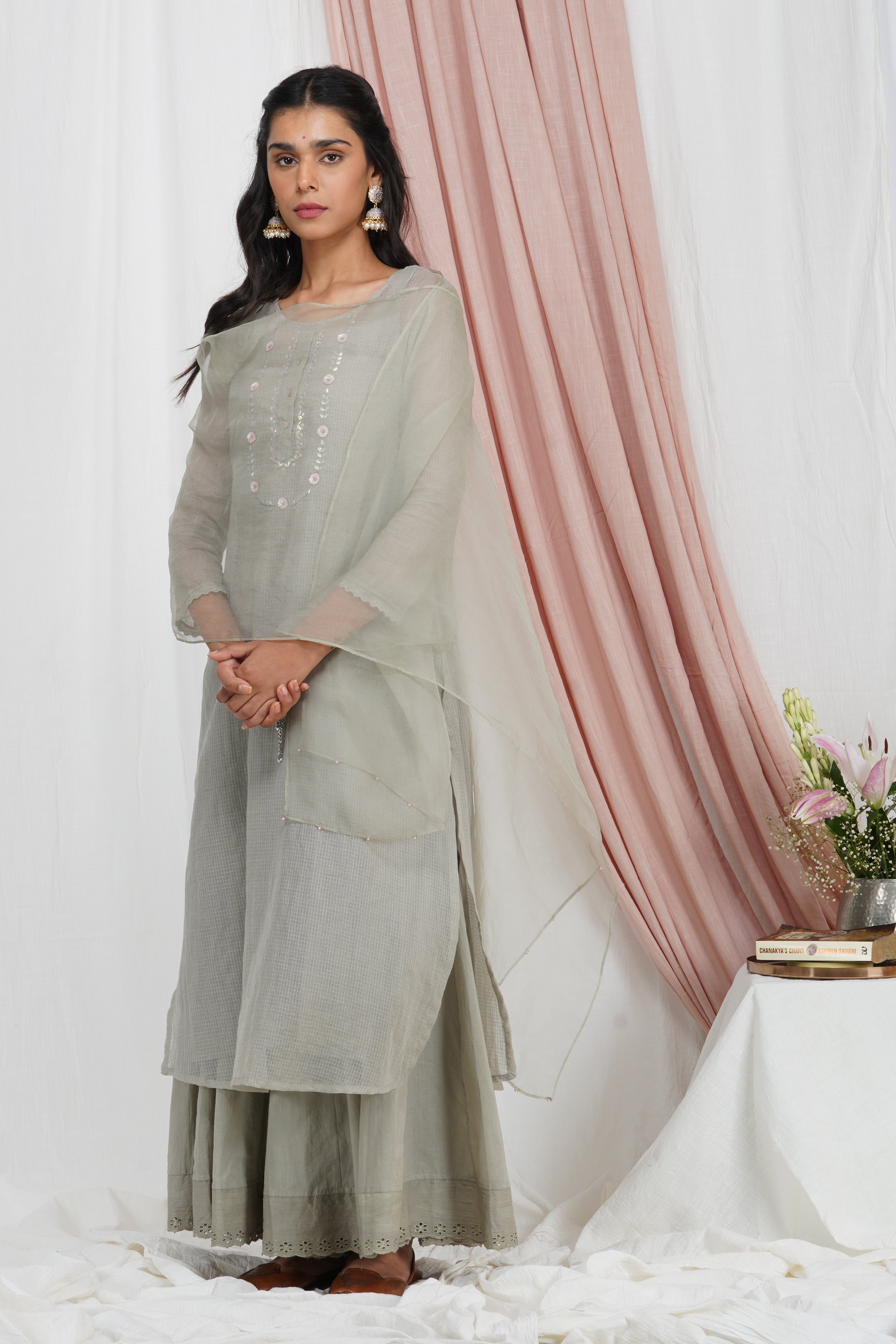 Sand Grey kurta Set