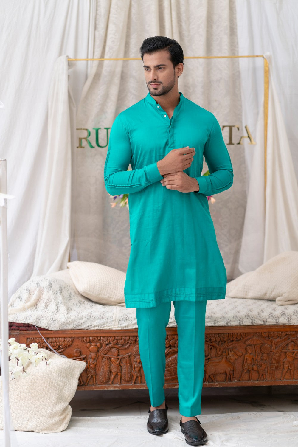 teal kurta