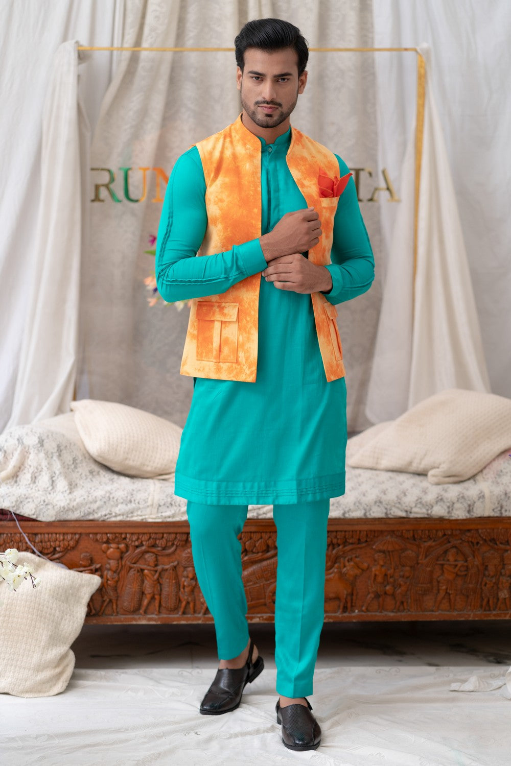 teal kurta