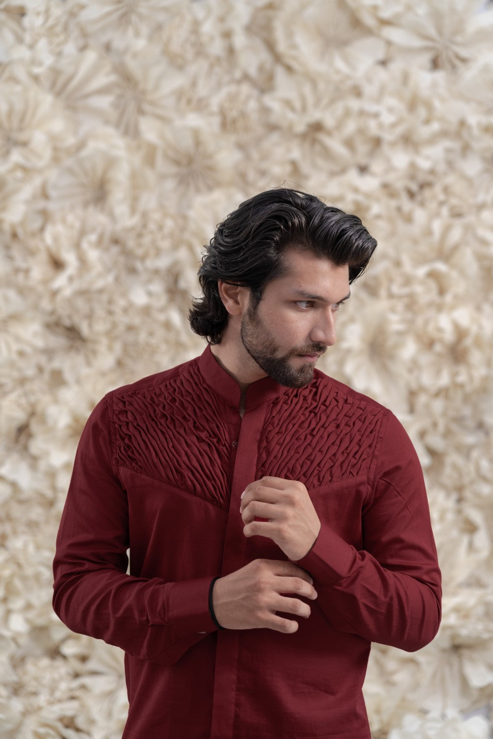 maroon short kurta