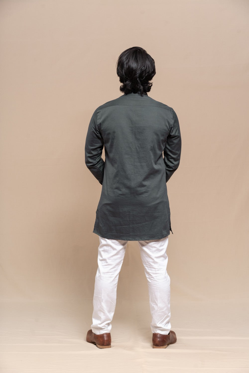 grey short kurta