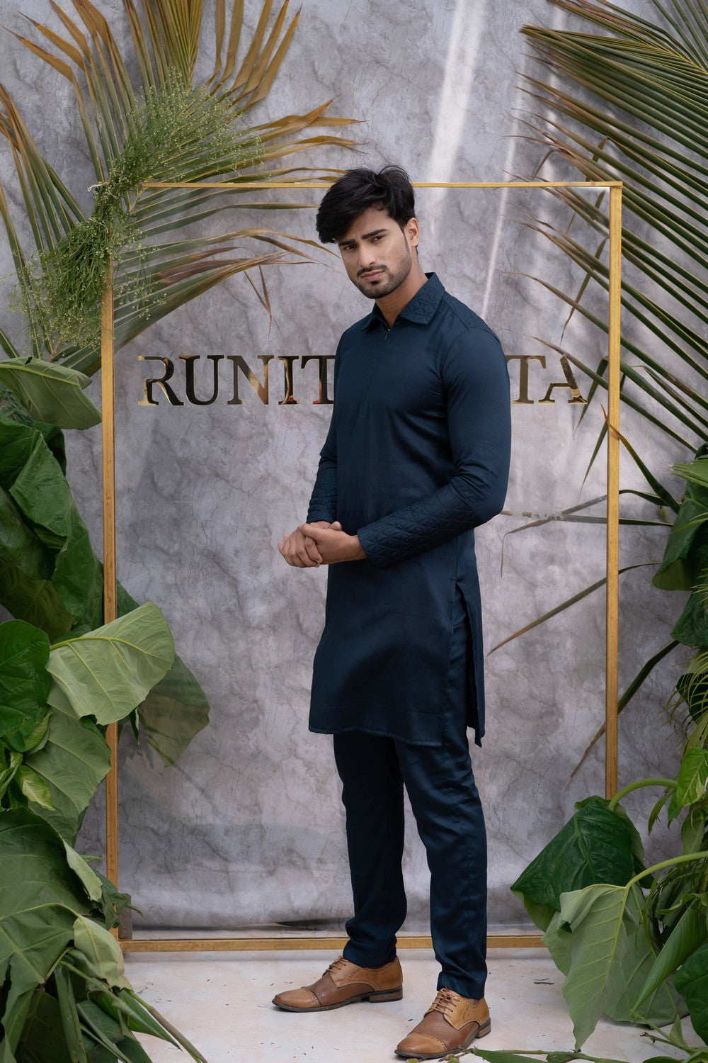 navy blue kurta