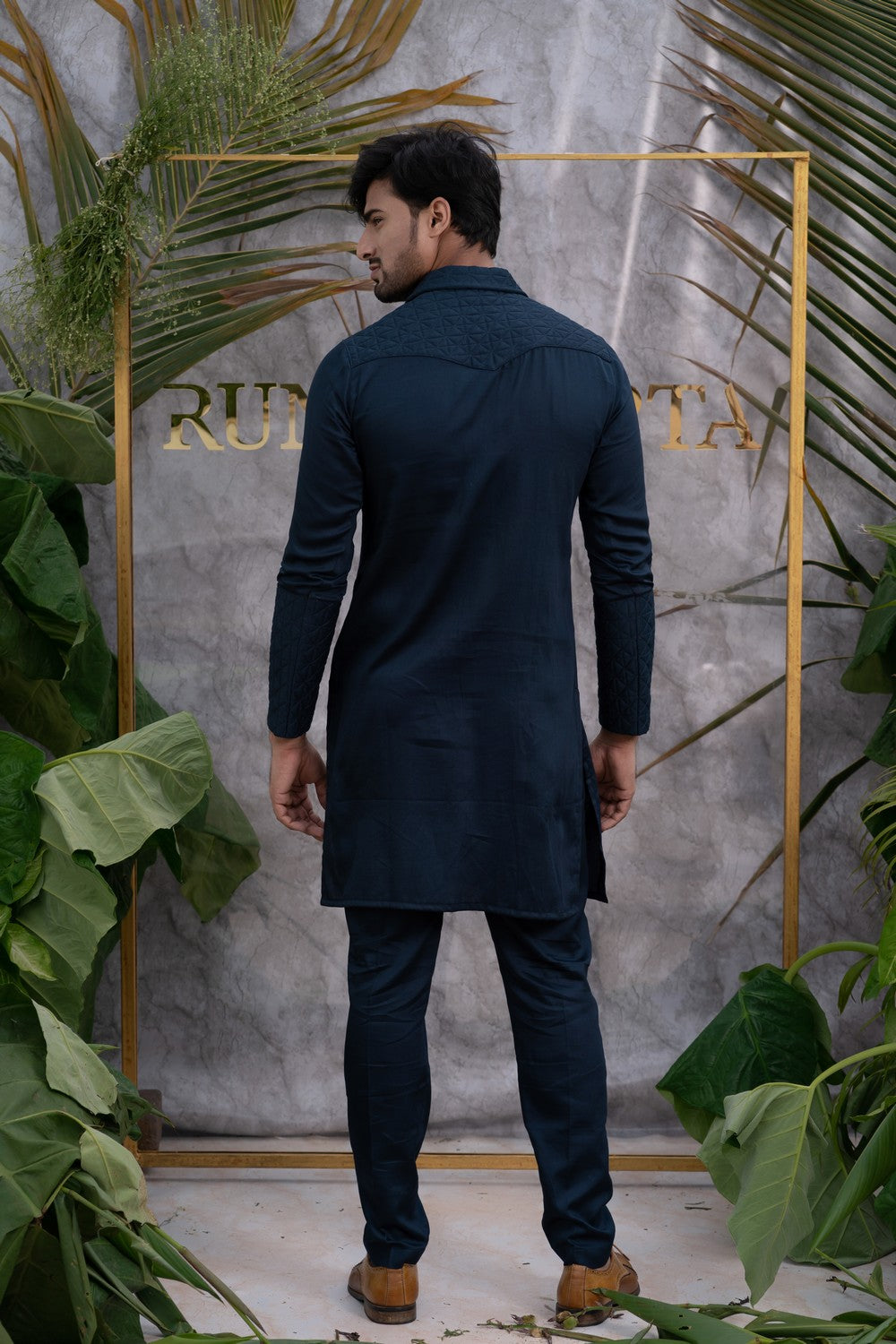 navy blue kurta