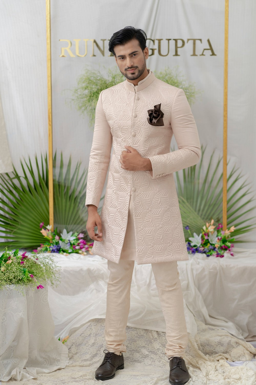 pink sherwani