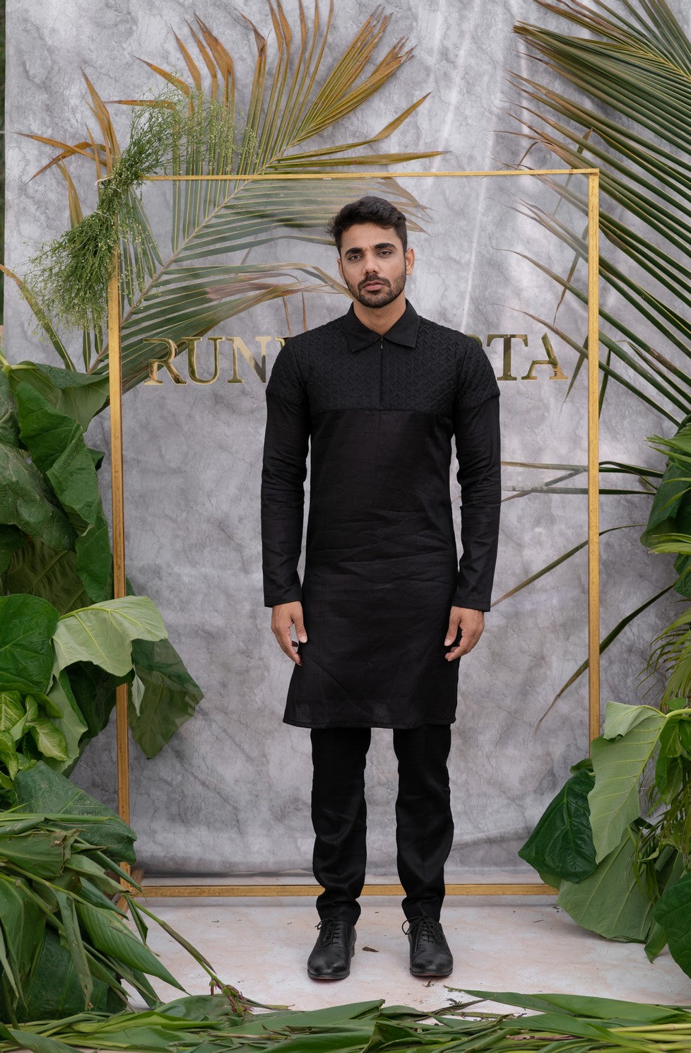 black kurta pajama for men