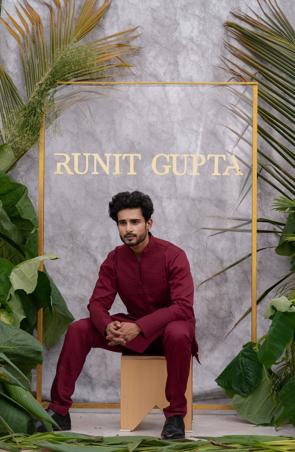 maroon kurta for men