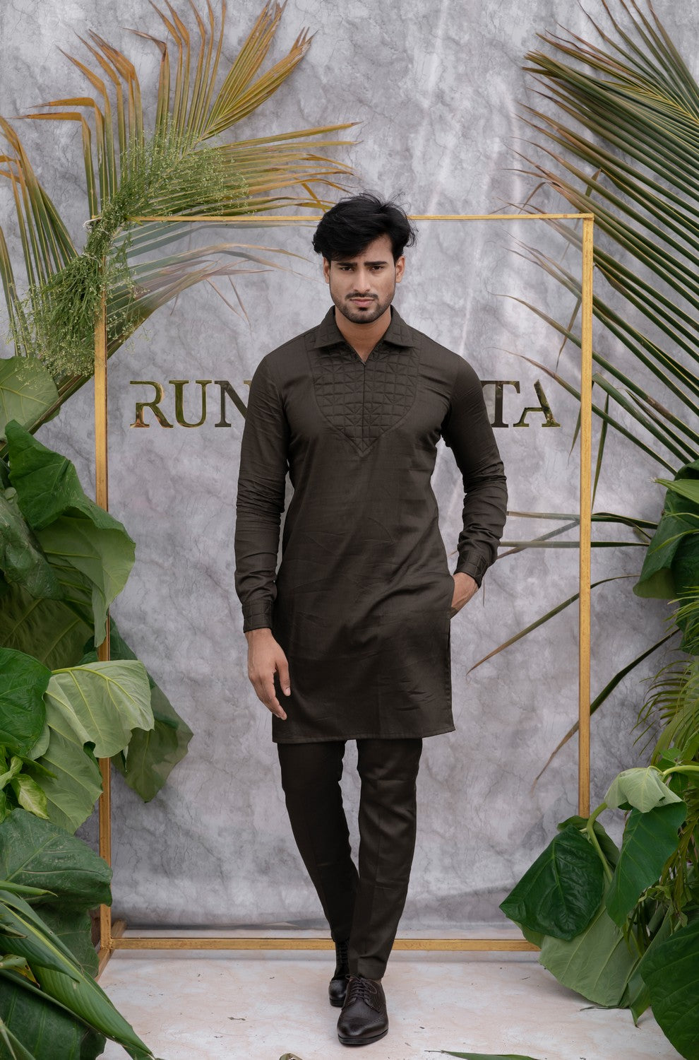 dark brown kurta