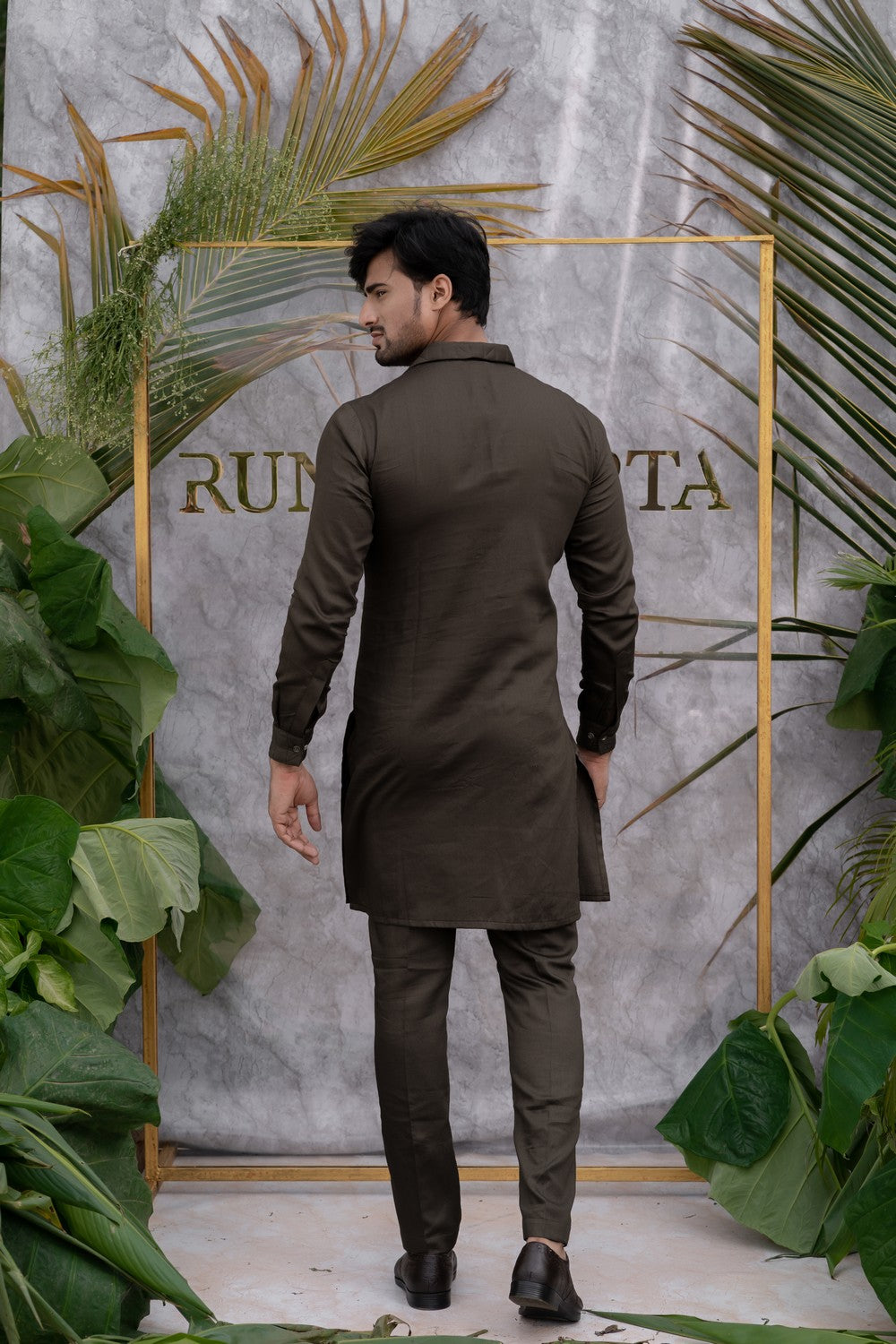 dark brown kurta