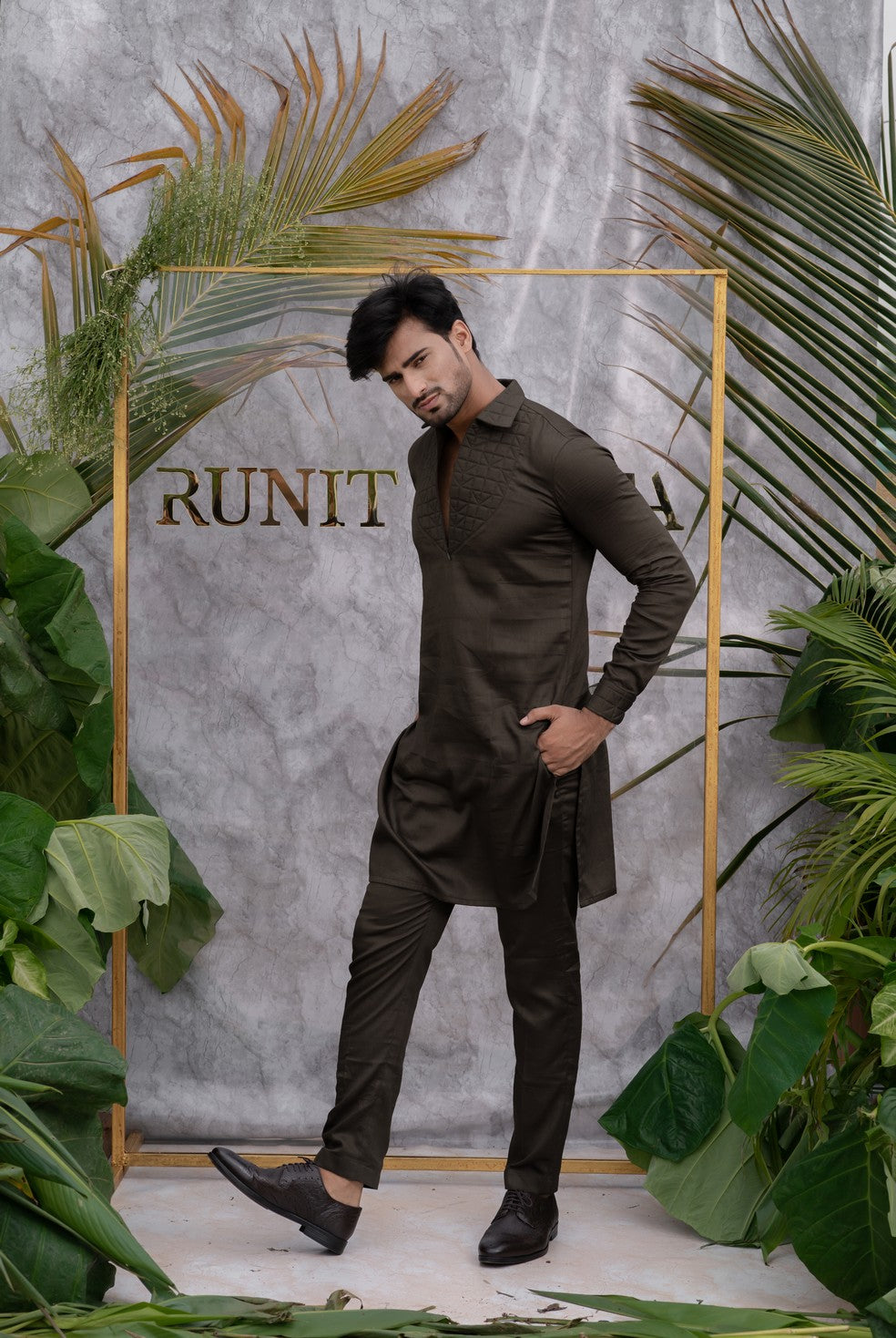 dark brown kurta