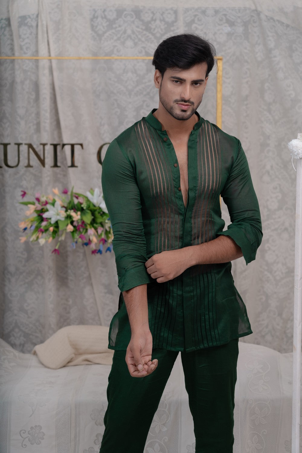 emerald green kurta