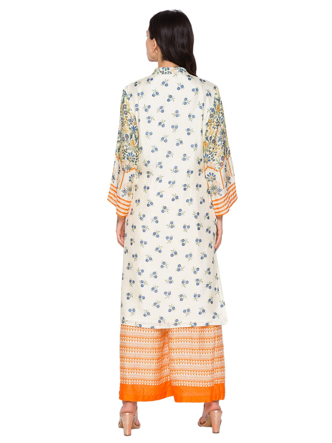 Printed kurta with plazzo pants