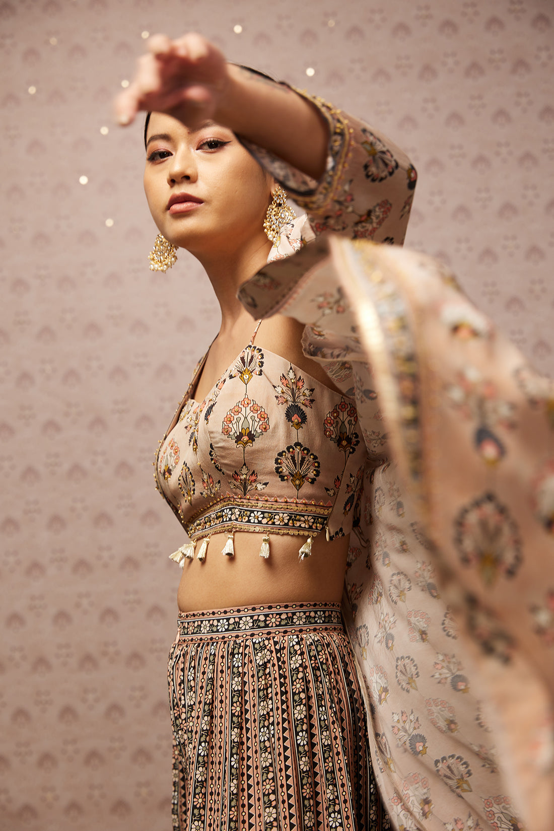 Sarouk Embroidered Co-Ord Set With Jacket