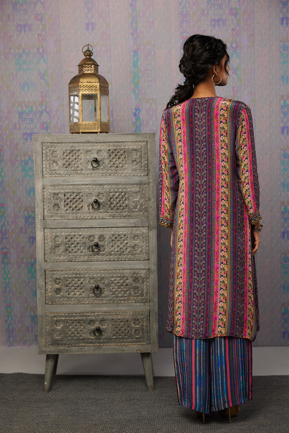 Ikaya Printed Angarkha Kurta Set