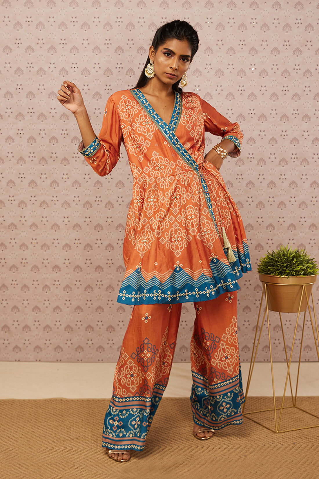 Bandhej Printed Kurta Set