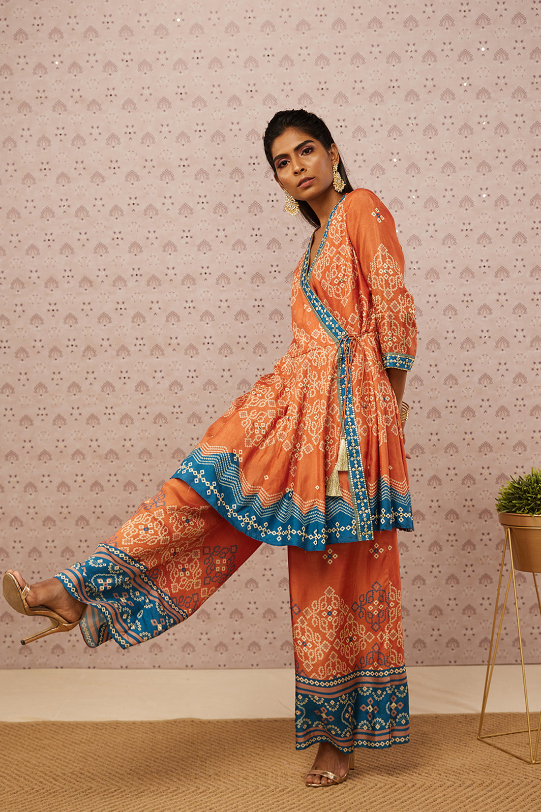 Bandhej Printed Kurta Set