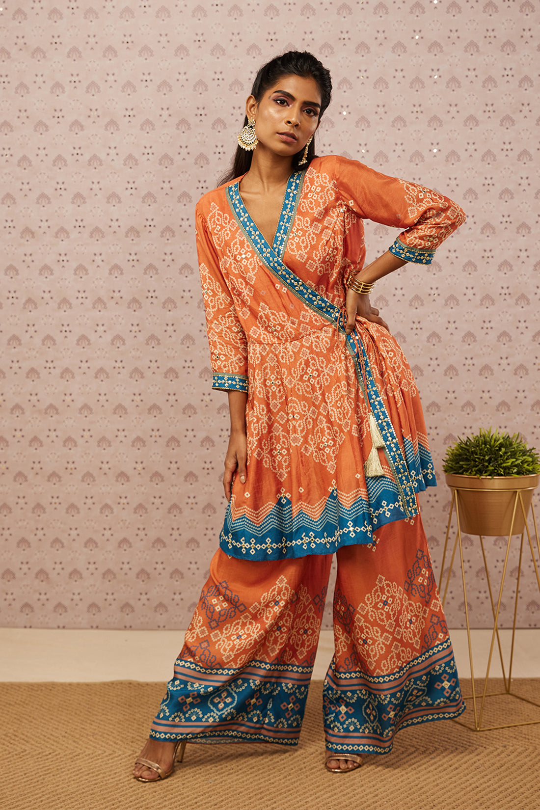 Bandhej Printed Kurta Set