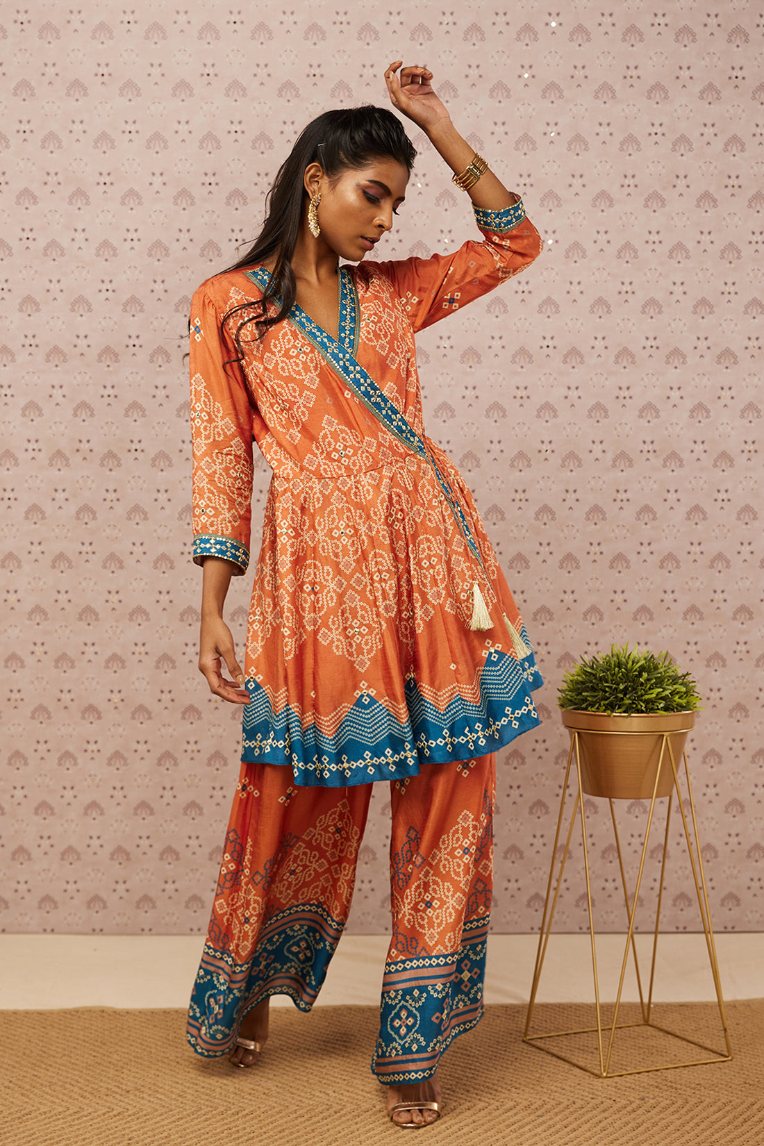 Bandhej Printed Kurta Set