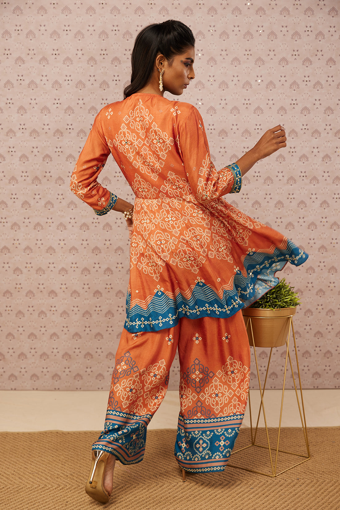 Bandhej Printed Kurta Set