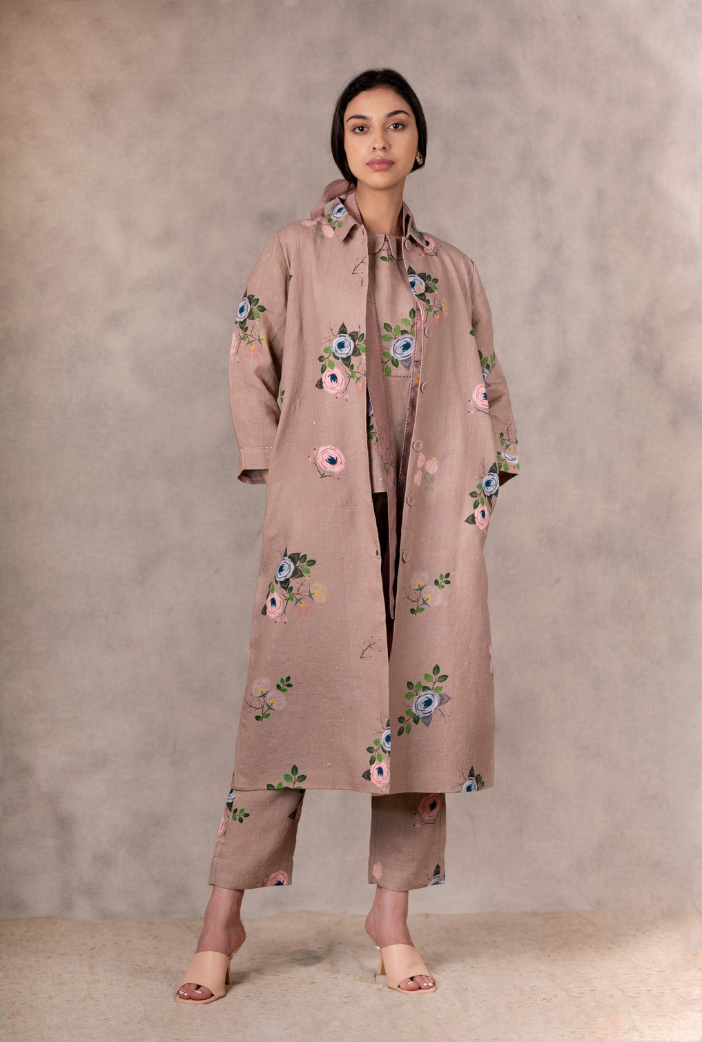 ALMOND EDEN PRINT JACKET SET