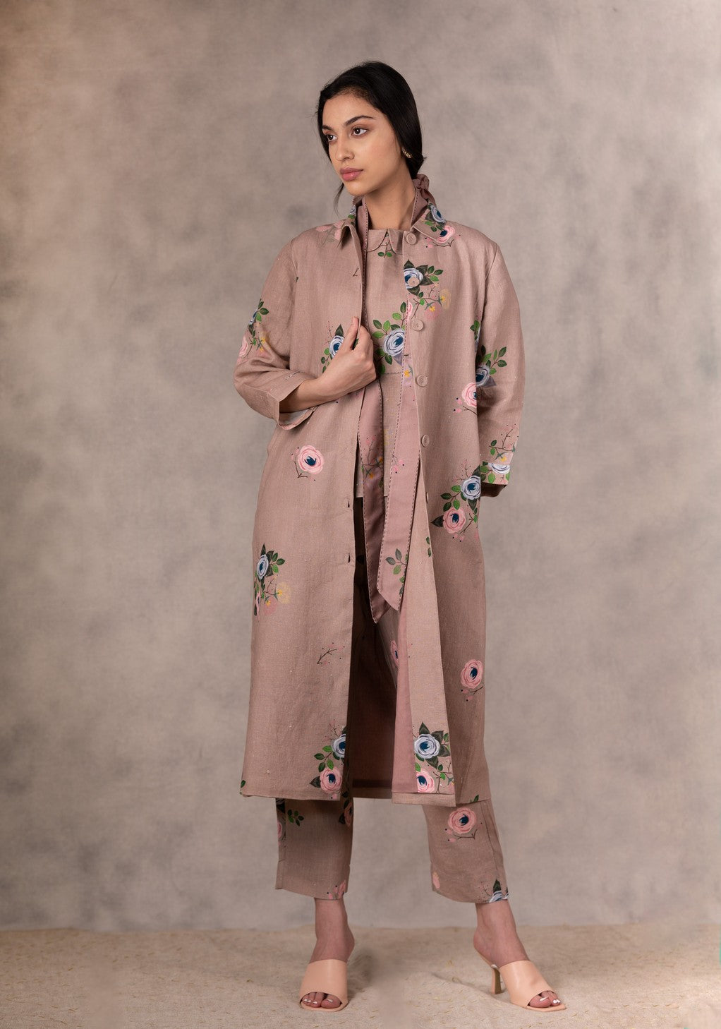 ALMOND EDEN PRINT JACKET SET