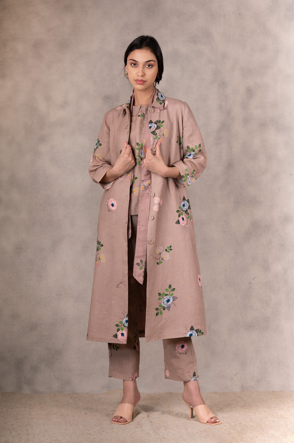 ALMOND EDEN PRINT JACKET SET