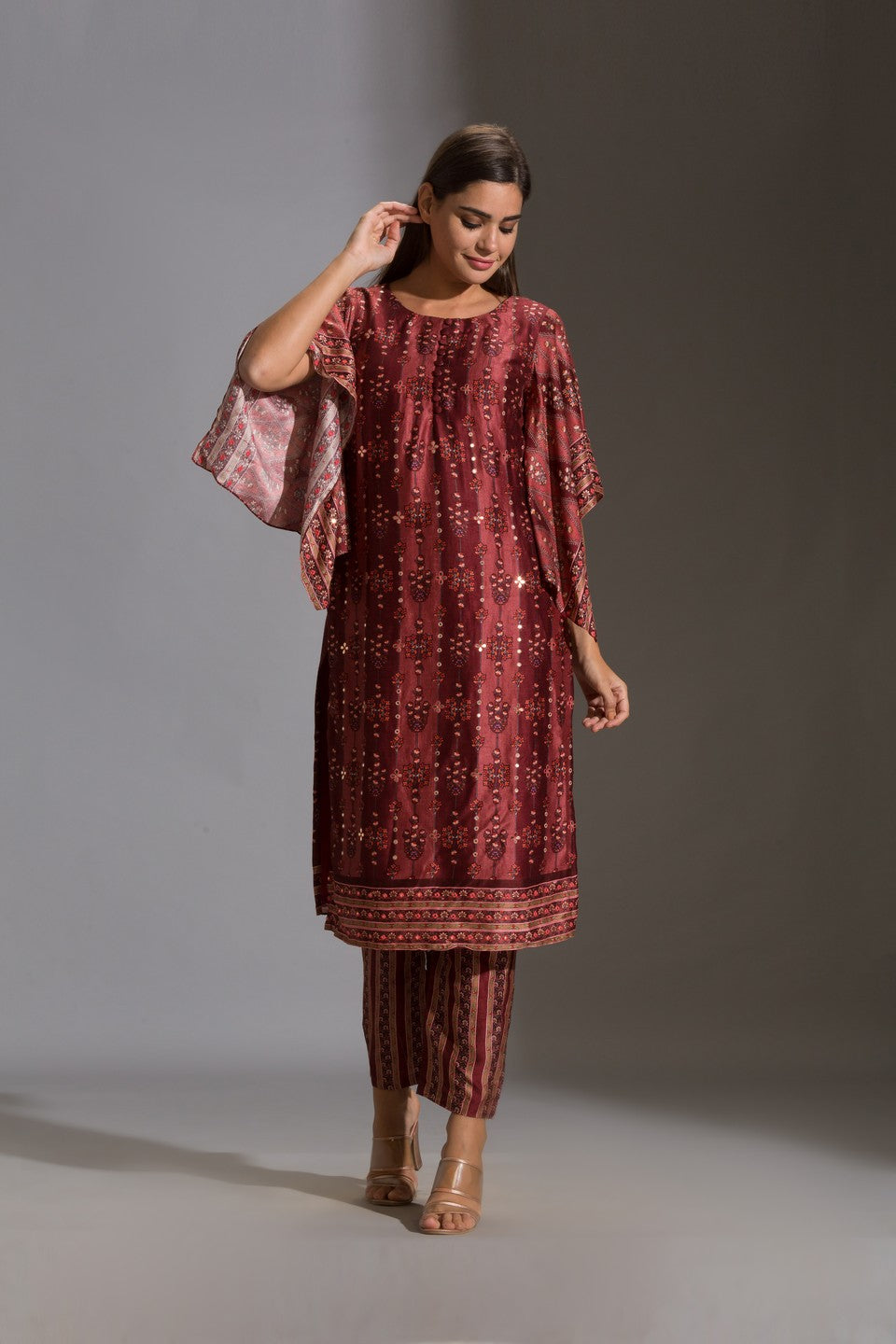 Kurta with printed pants