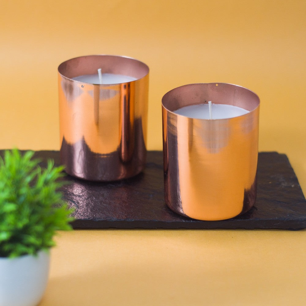 Vanilla fragnance metal candle