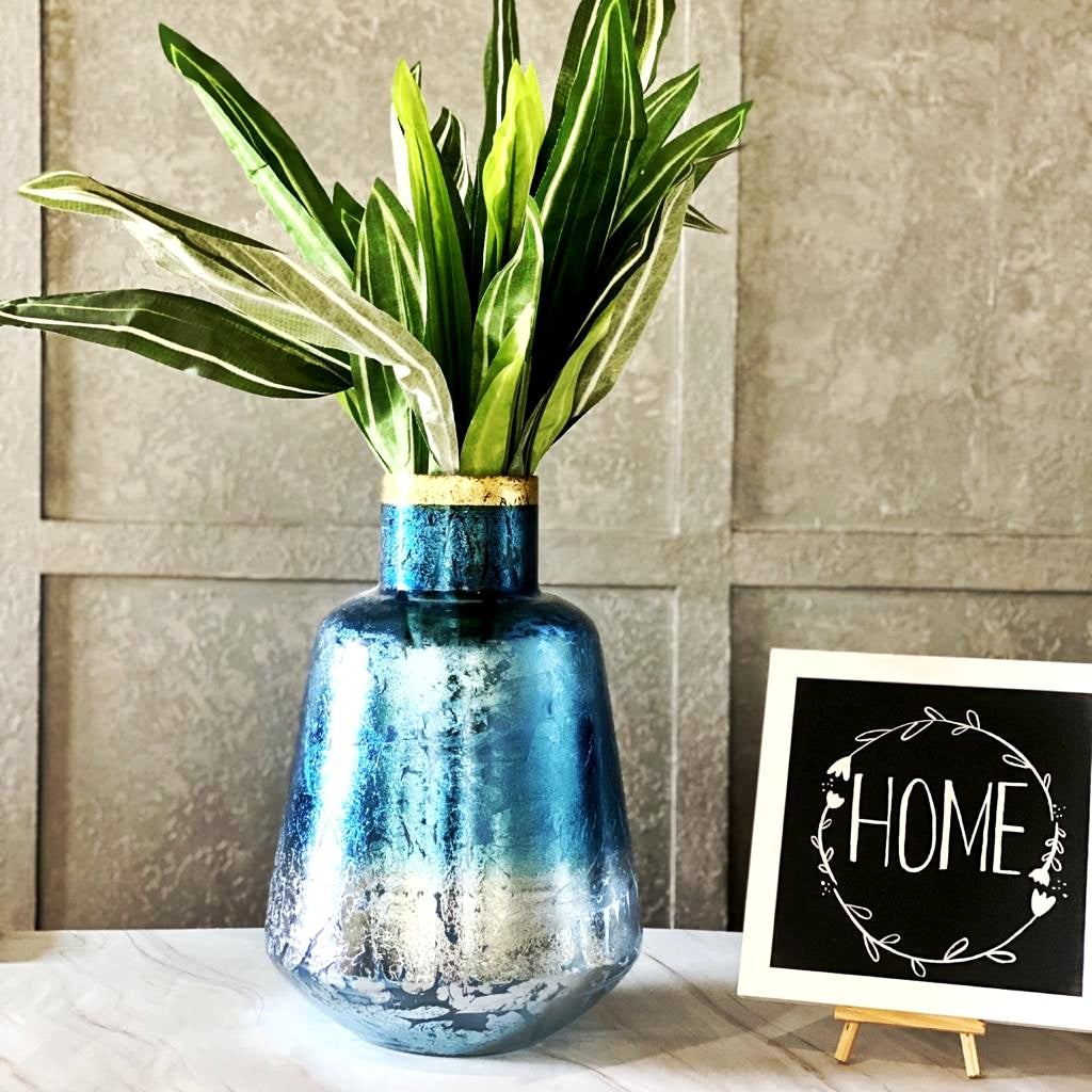 Modern metallic glass vase