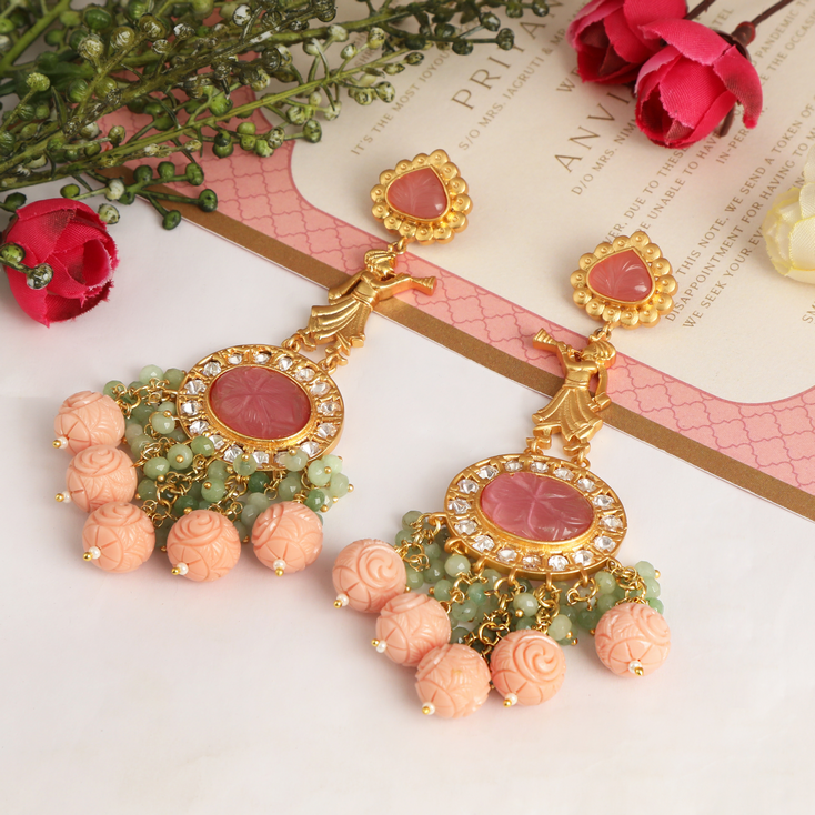 SHEHNAI CORAL DANGLERS