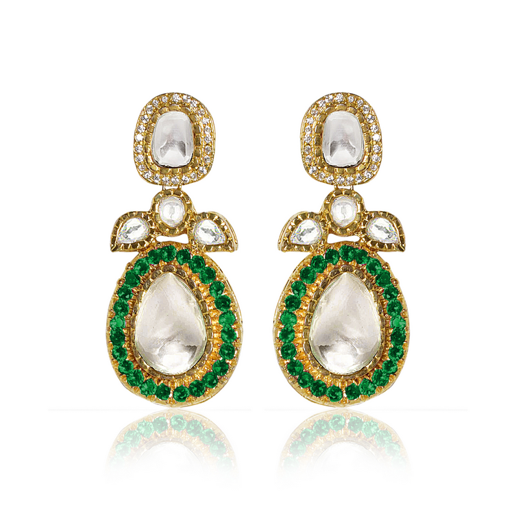 Evening wear kundan earrings