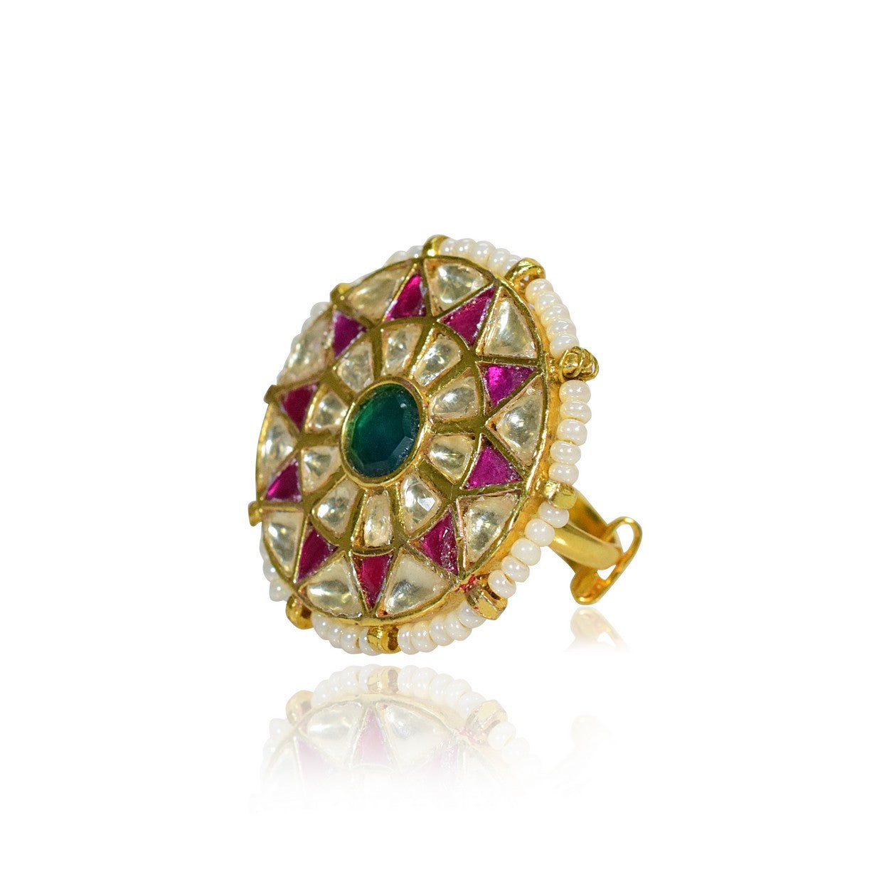 RAJWADA PACHI KUNDAN RING