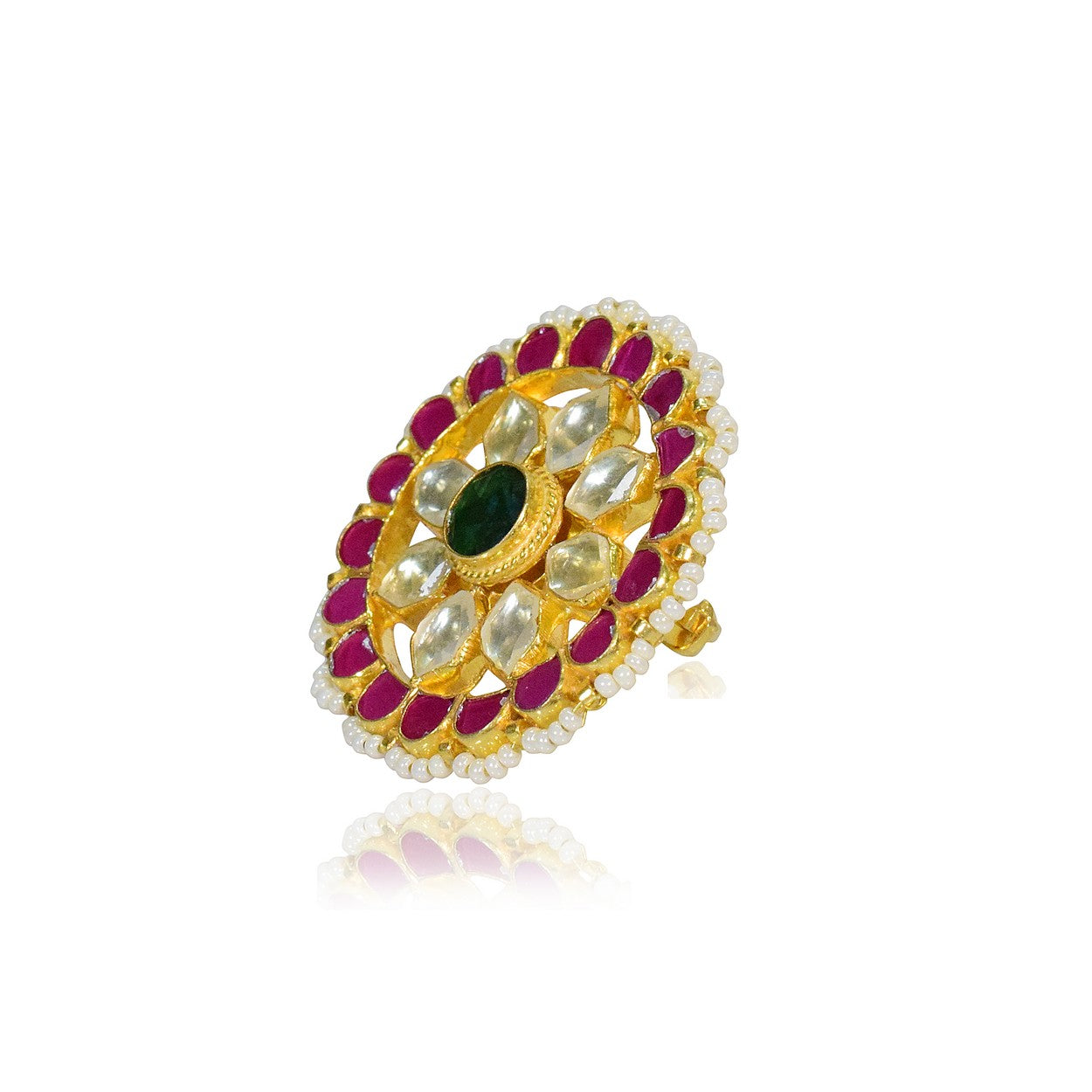 OVERSIZED PACHI KUNDAN RING