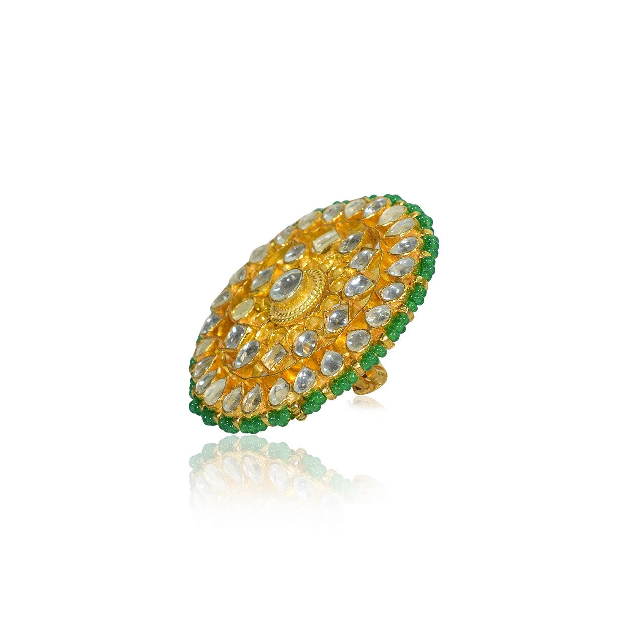 DANCING PACHI KUNDAN RING