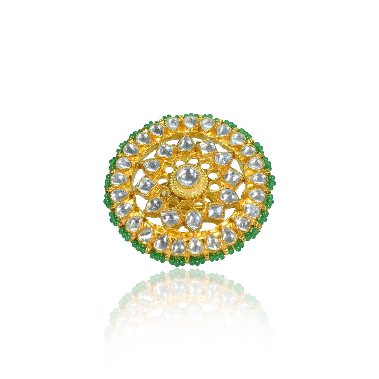 DANCING PACHI KUNDAN RING