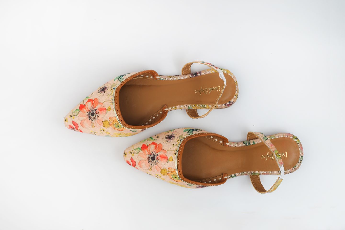 Blush Pink Hand embroidered Juttis