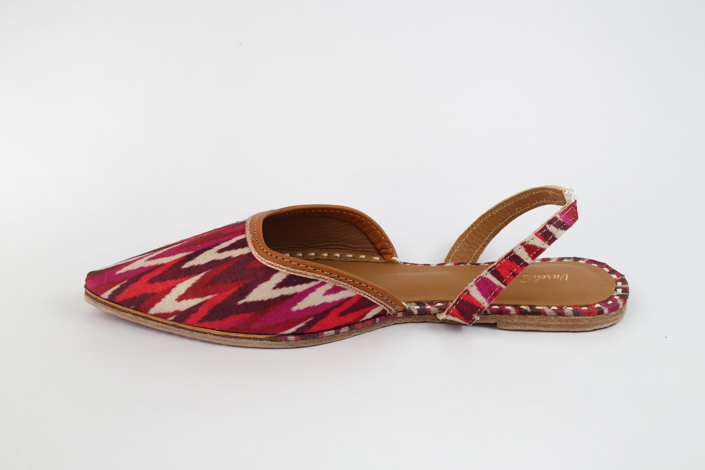 Red(Muti Colour) Hand embroidered Juttis